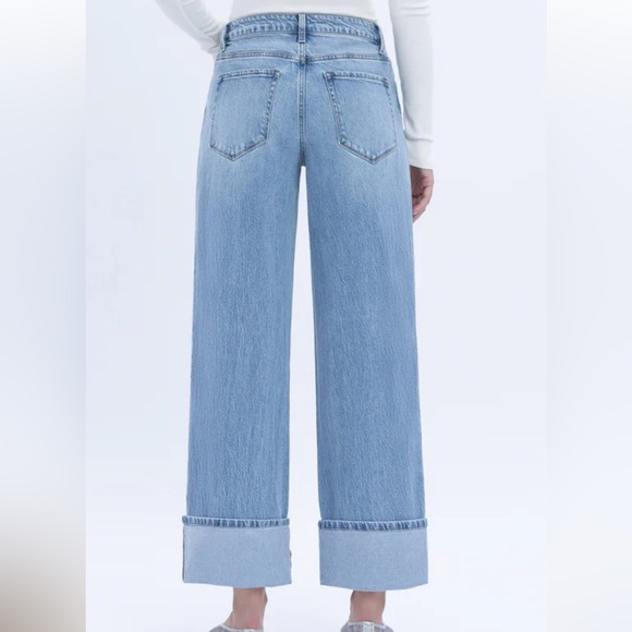 Women's Blue Straight Leg Jeans - Picture 2 of 13